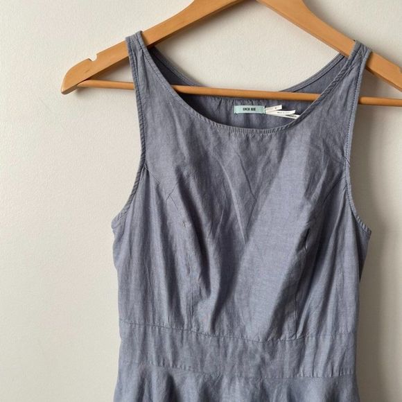 UO Kimchi Blue Chambray Fit & Flare Dress Sz 2 - Picture 2 of 9
